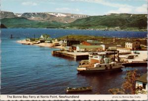 Bonne Bay Ferry Norris Point Newfoundland NL NFLD Boat Ship Unused Postcard D52