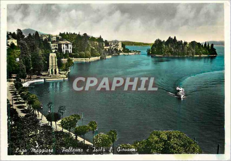 Postcard Modern Lake Maggiore Pallanza and Ile St Jean