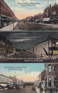 Nebraska North Platte Dewey Street Looking South &  North 6th Street A...