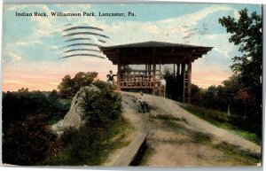 Indian Rock at Williamson Park, Lancaster PA Vintage Postcard O31