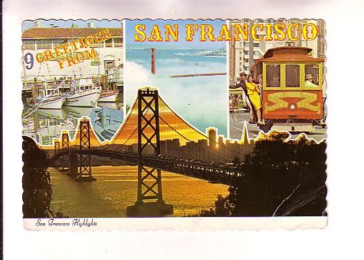 Fourview,  Bridge, Trolley, Harbor, San Francisco, California, Photo Smith No...