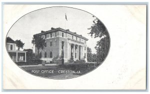 Creston Iowa IA Postcard Building of Post Office c1905 Antique Unposted