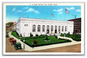 Post Office Building Fall River Massachusetts MA WB Postcard N26