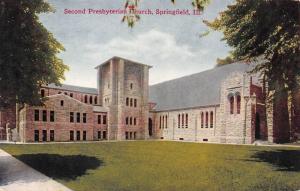 SPRINGFIELD, IL Illinois    SECOND PRESBYTERIAN CHURCH     c1910's Postcard