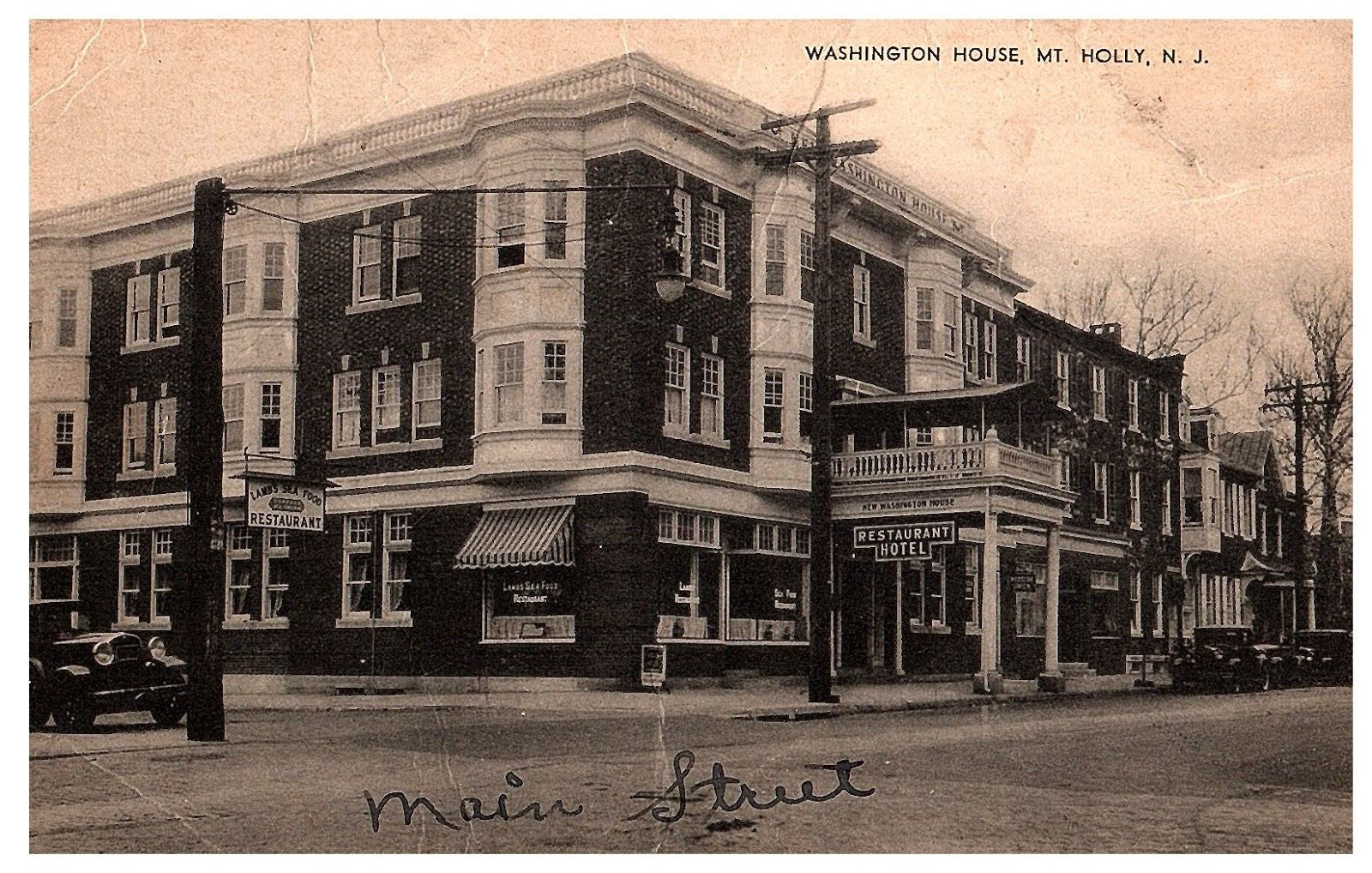 Washington House Mt Holly New Jersey Main Street Restaurant Hotel