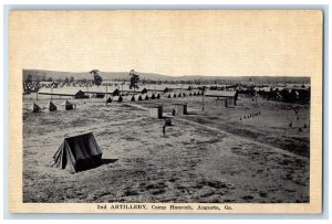 c1920's 2nd Artillery Camp Hancock Augusta Georgia GA WW1 Unposted Postcard