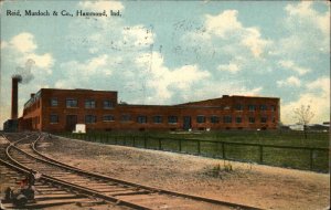 Hammond Indiana IN Reid Murdoch & Co Factory Train Tracks c1910 Vintage Postcard