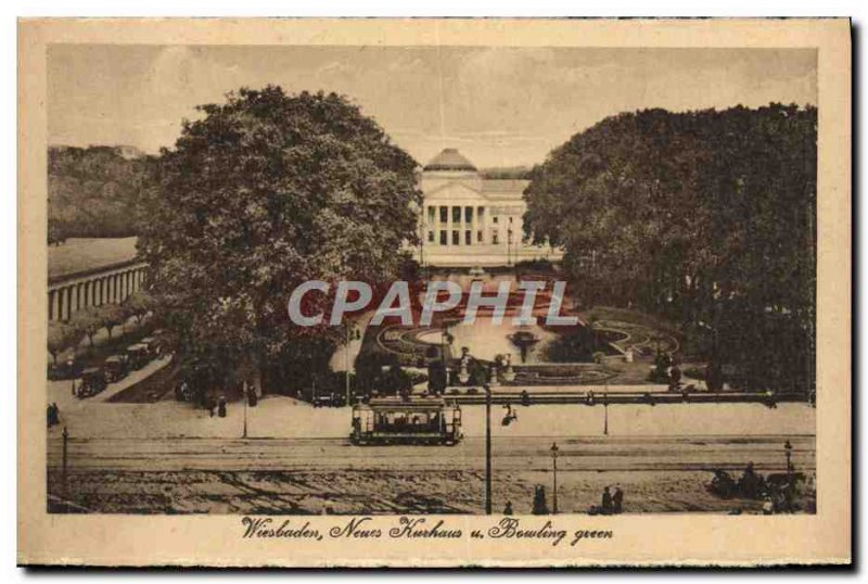 Old Postcard Wiesbaden Kurhaus Neues Bowling Queen