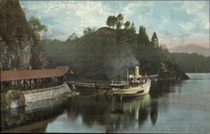 Trossachs Scotland Small Steamer Boat SS Sir Walter Scott c1910 Postcard