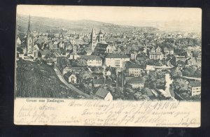 1905 GRUSS AUS ESSLINGEN GERMANY PANORAMA DOWNTOWN VINTAGE POSTCARD