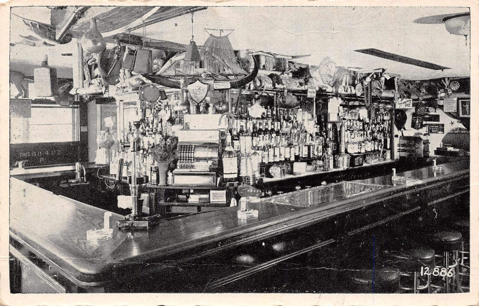Woodcliff Lake New Jersey Joe's Garden Bar, B/W Photo Print Vintage PC