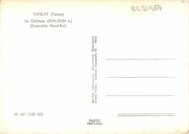 BR51987 Le chateau Tanlay France