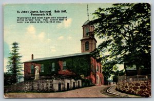 Portsmouth  New Hampshire  St. John's Church Postcard  c1915