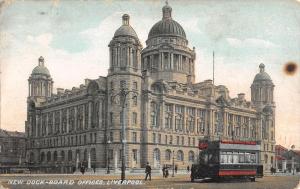 uk13769 new dock board offices liverpool  uk tram tramway