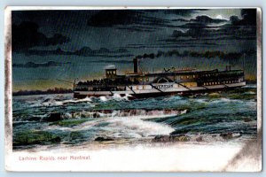 Montreal Quebec Canada Postcard Lachine Rapids Near Montreal c1930's Posted