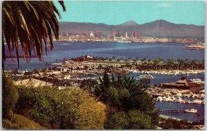 San Diego Bay California CA Shelter Island Skyline From Point Loma Postcard