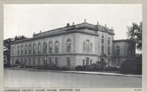 Vintage Postcard Lawrence County Court House Bedford Indiana IN