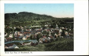 Woodstock Vermont VT Bird's Eye View Copper Windows c1910 Vintage Postcard