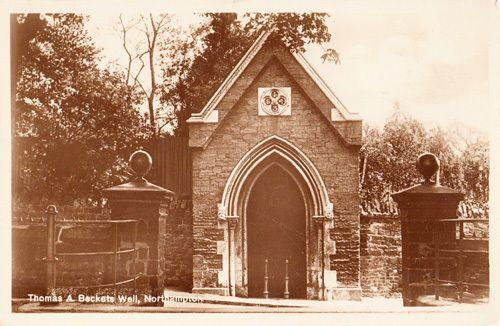 Thomas Beckets Deacon Water Well Northampton 1843 Old Real Photo Postcard