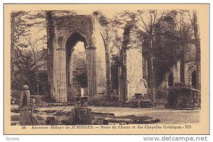 Ancienne Abbaye de JUMIEGES, Reste du Choeur et des Chapelles Gothiques, Sein...