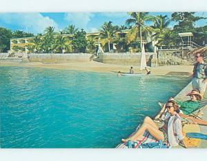 Unused Pre-1980 BEACH SCENE St. James Beach Barbados F5989@