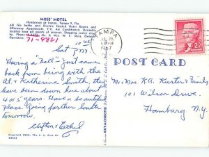 Pre-1980 MOTEL SCENE Tampa Florida FL AD9215
