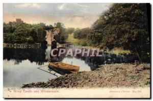 Postcard Old Wray castle and Windermere