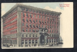 WINNIPEG MANITOBA CANADA DOWNTOWN GRAIN EXCHANGE BUILDING VINTAGE POSTCARD