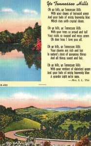 Vintage Postcard 1930's Ye Tennessee Hills Terrace Green Slopes Grand Sites TN