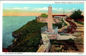 Old Cannons at Cabana Havana Cuba Postcard