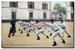 Old Postcard Boxing Infantry Exercise