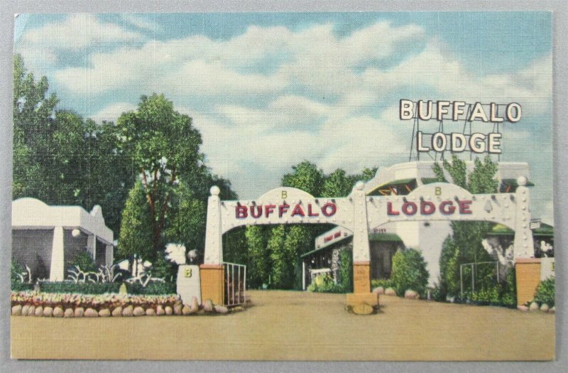 Buffalo Lodge At Foot Of Pike's Peak, Colorado Springs CO Postcard (#7243)