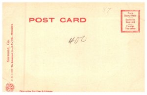 Georgia  Savannah ,  River Scene , wood grain border