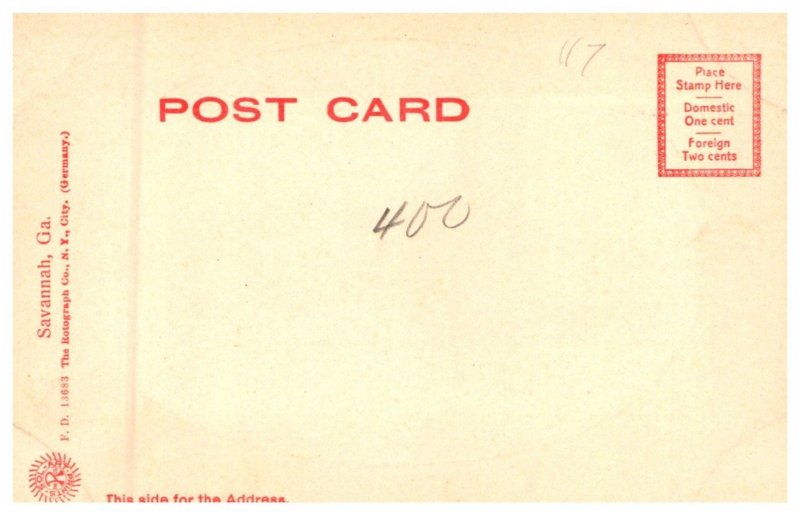 Georgia  Savannah ,  River Scene , wood grain border