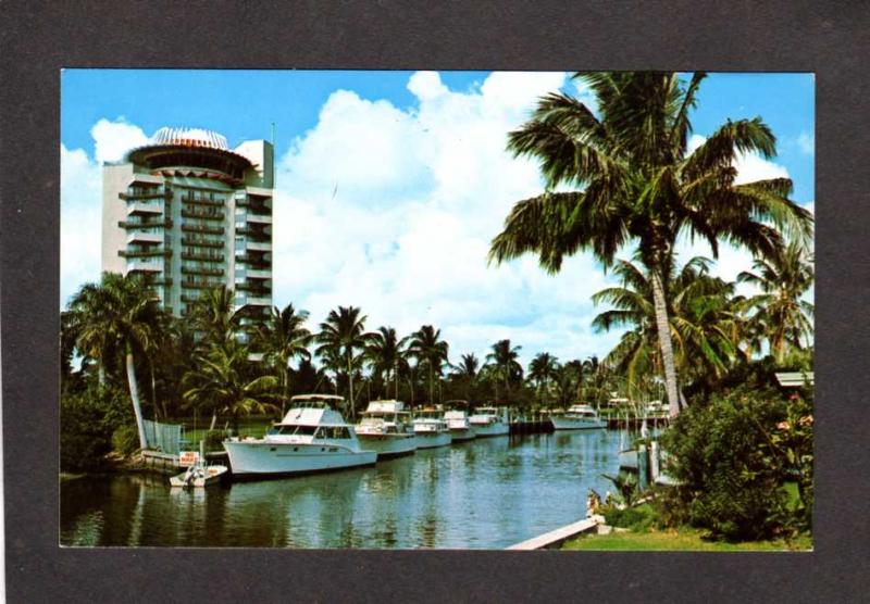 FL Pier 66 Motor Hotel, Ft Lauderdale Florida Postcard, Boats