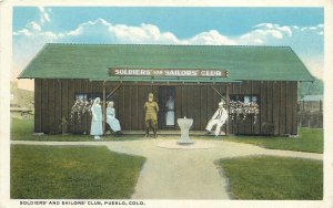 Postcard 1920s Colorado Pueblo Soldiers Sailors Club Hyde Teich Co24-1602