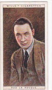 Wills Cigarette Card Cinema Stars 2nd Series No 13 Rod La Rocque