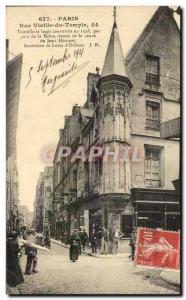 Paris Old Postcard Rue Vieille du Temple (turret built by jean balue husband ...