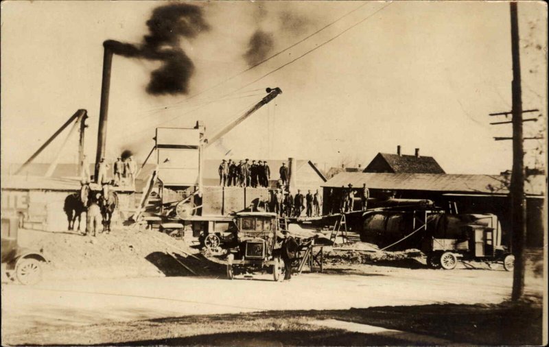 Equipment Old Trucks Hoist Cable Unidentified c1920 Real Phoito Postcard