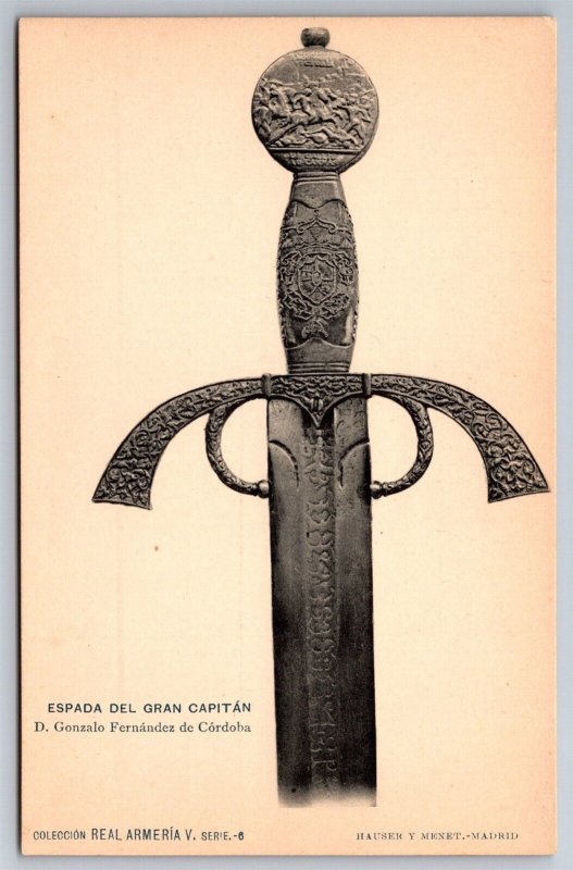 Sword Of The Grand Captain Gonzalo Cordoba Royal Armory Of Madrid Postcard P3