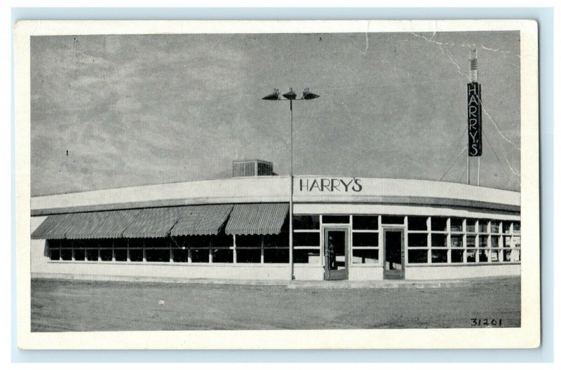 c1950's Harry's Drive Inn Billings Montana MT Vintage Unposted Postcard 