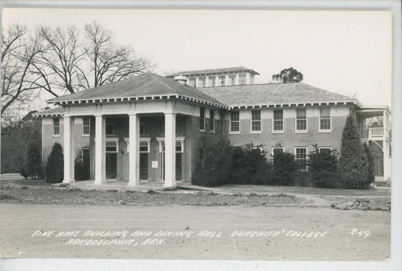 ARKADELPHIA, ARKANSAS FINE ARTS BUILDING RPPC REAL PHOTO POSTCARD