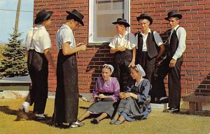 A Group of Young Amish Boys and Girls Lancaster Pennsylvania, PA