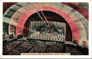 Radio City Music Hall Rockefeller Center New York Ny 1940 Cancel Pm Wob Postcard 