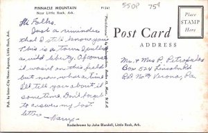 Postcard MOUNTAIN SCENE Little Rock Arkansas AR AO9167