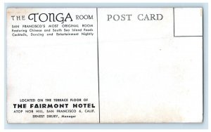 The Fairmont Hotel Tonga Room San Francisco California Vintage Postcard 