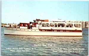 Postcard - Yacht, Sea Cub II, Marina Dock - West Palm Beach, Florida
