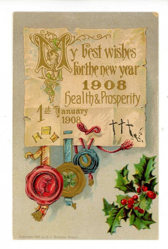 Greeting - New Year  1908