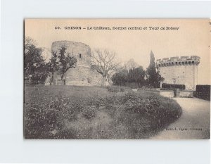 Postcard Le Château Donjon central et Tour de Boissy Chinon France