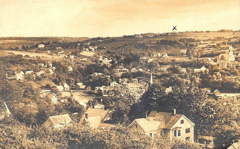 Bear River N. S. Canada Birds Eye View Real Photo Postcard